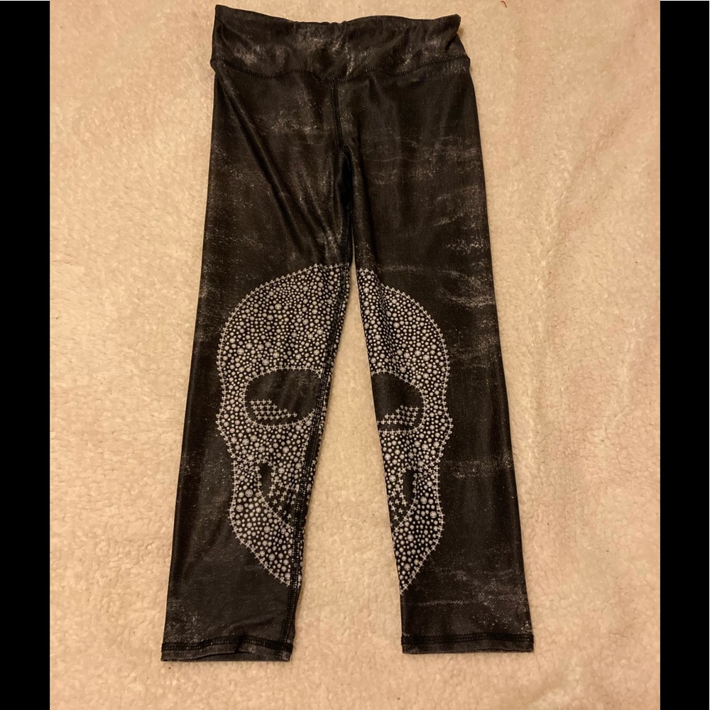 Evolution and creation skull leggings